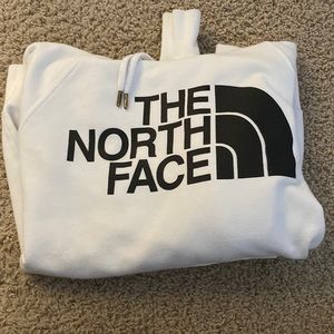 Woman’s White North Face Hoodie (Size Small)